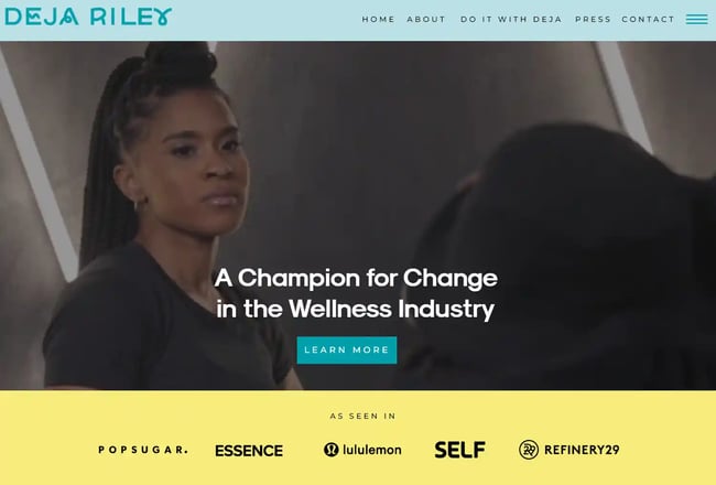 Fitness Website Deja Riley