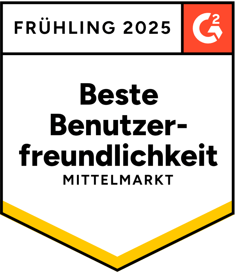 G2 Beste Benutzerfreundlichkeit - Mittelmarkt