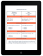 Tablet displaying a document titled 