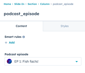 CTA podcast module