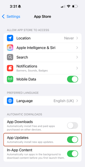 KB – App-Updates