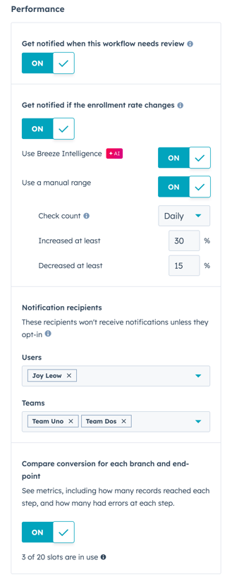 workflow performance metrics