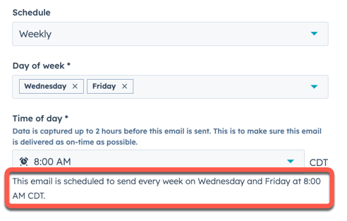 email-summary-schedule