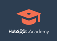 Orange graduation cap icon above the text 