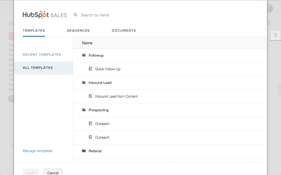 HubSpot Sales - Email Templates