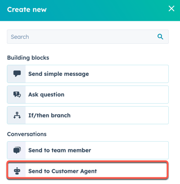 enviar para o Breeze Agent para atendimento ao cliente