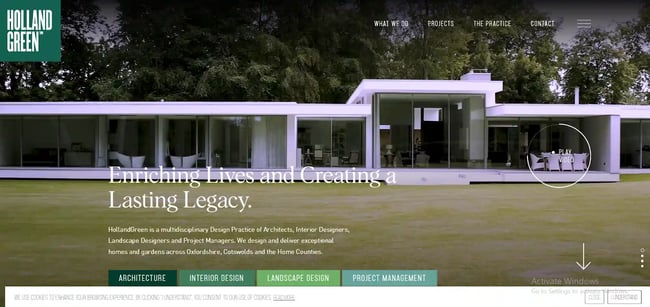 video as background image css example from holland green