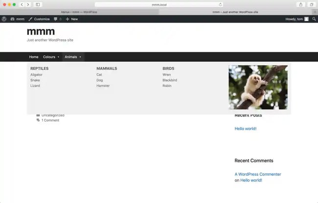 WordPress Mega Menu Example Max Mega Menu
