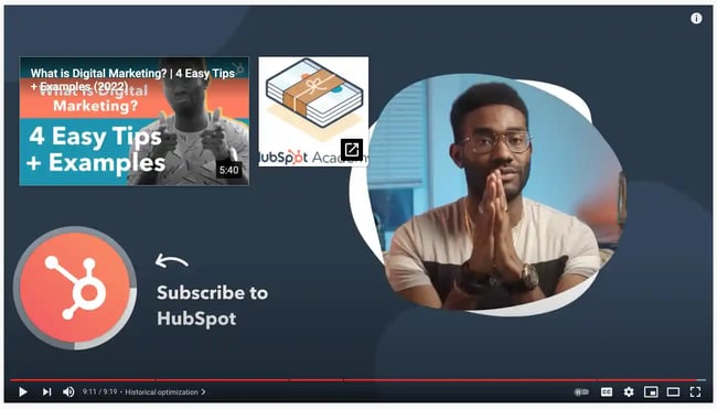 Create a YouTube end slate